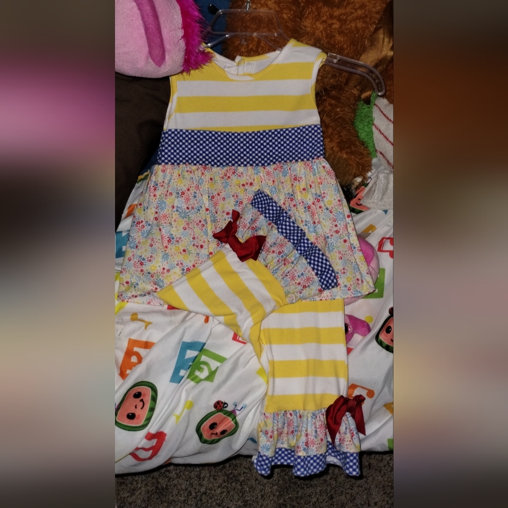 24M RicRac & Ruffles Skirted Romper - Picture 2 of 2